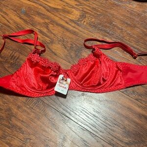 Spade - Red Satin Bra